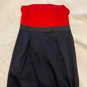 French Connection Strapless Color Block Dress